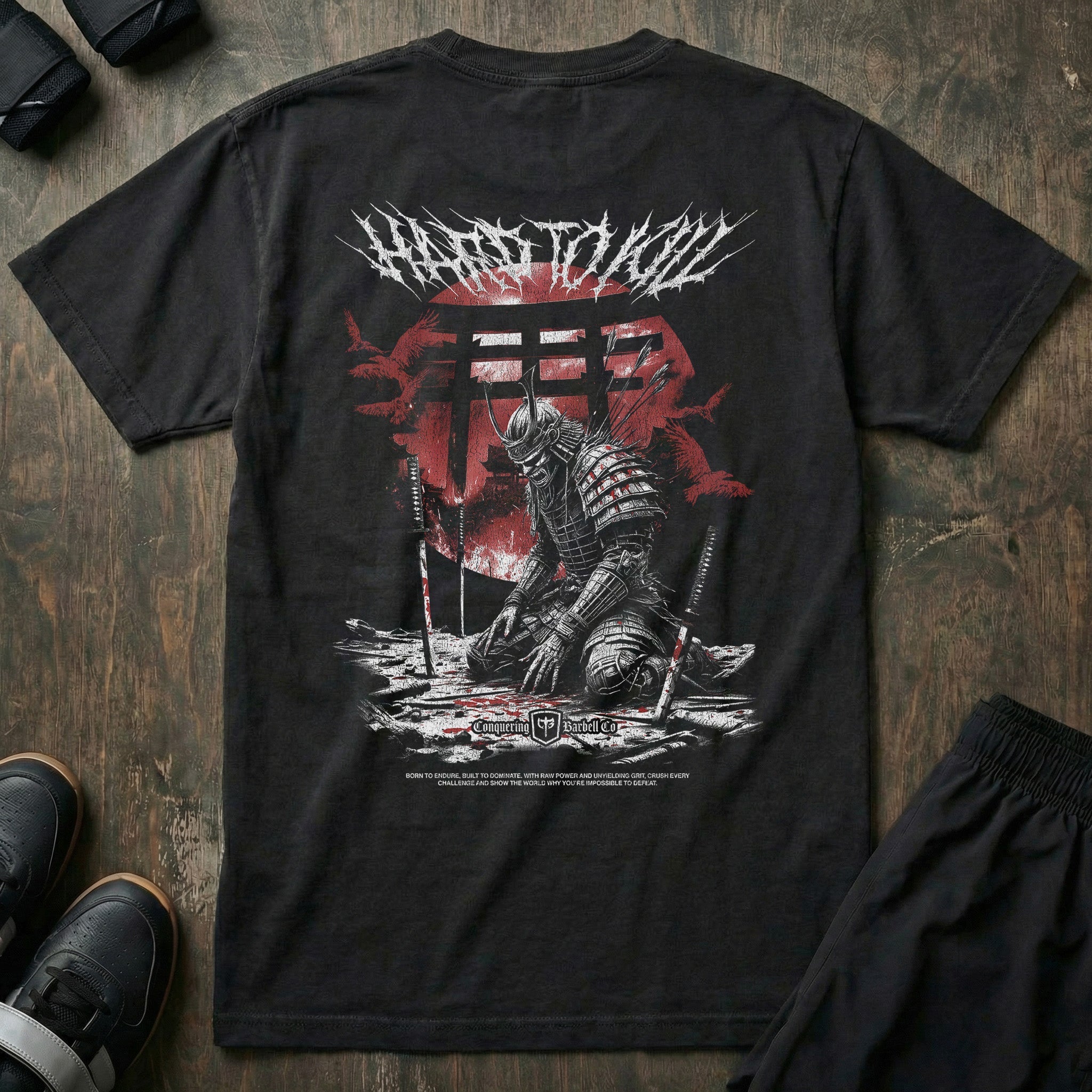 Samurai - Hard to Kill - Oversized tee - Conquering Barbell