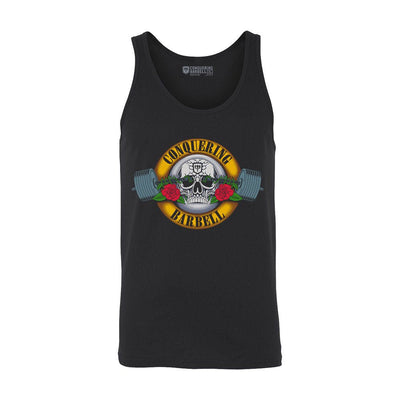 Barbell & Roses - Black tank top - Conquering Barbell