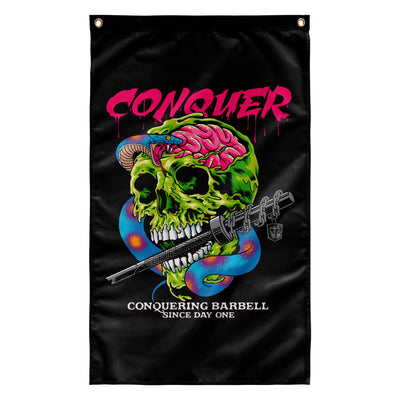 Conquer - Venom - 3' x 5' Polyester Flag - Conquering Barbell