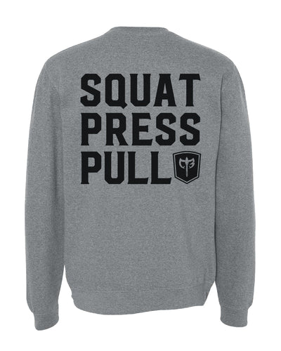 Squat Press Pull® - Metal - Crewneck - Conquering Barbell