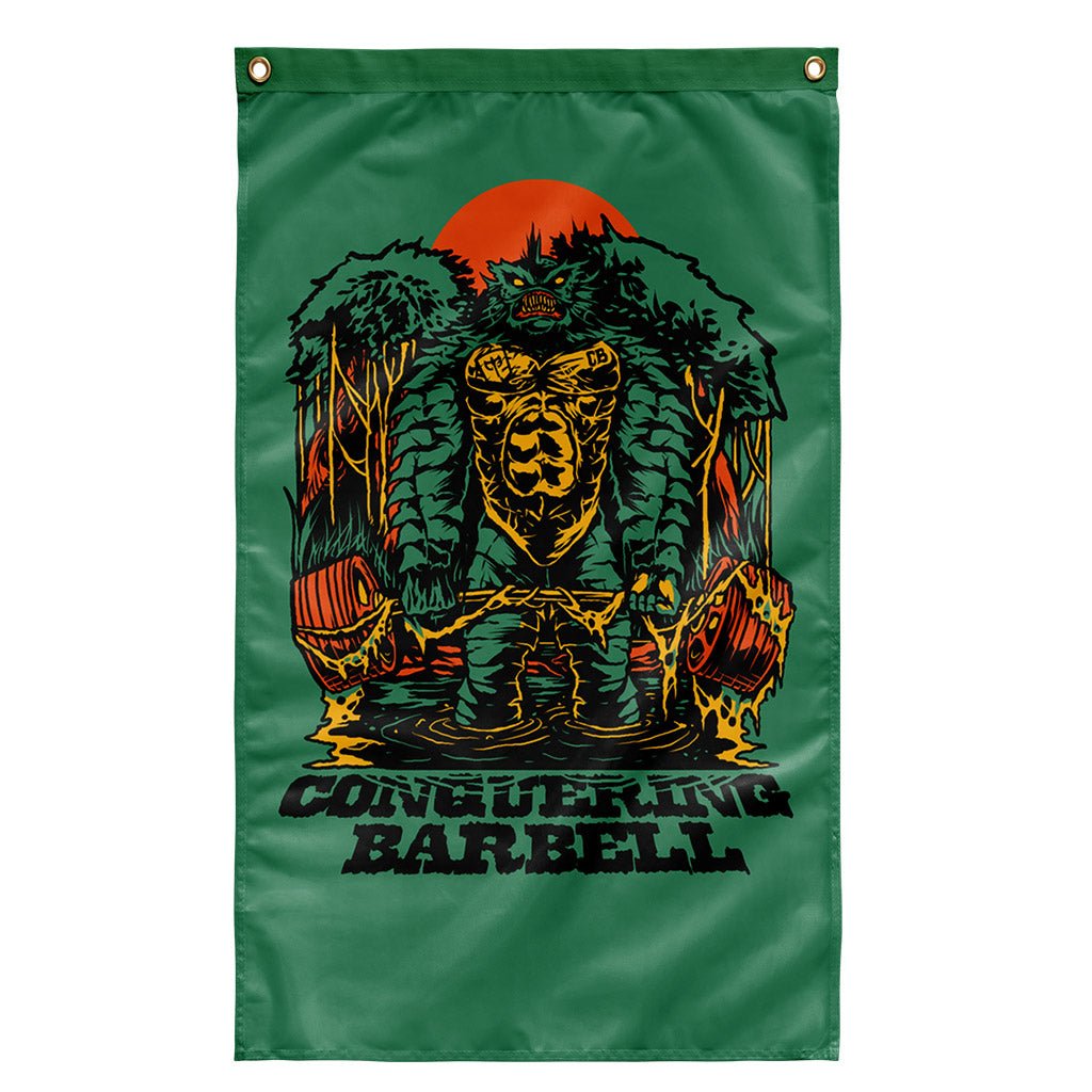 Swamp Monster Flag - 3' x 5' Polyester Flag - Conquering Barbell