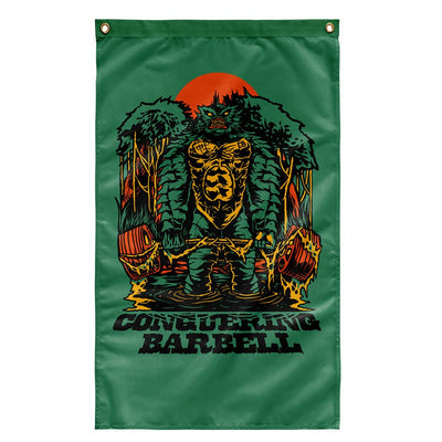 Swamp Monster Flag - 3' x 5' Polyester Flag - Conquering Barbell