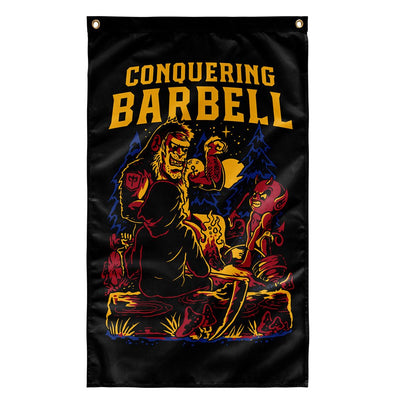 The Camp Out Flag - 3' x 5' Polyester Flag - Conquering Barbell