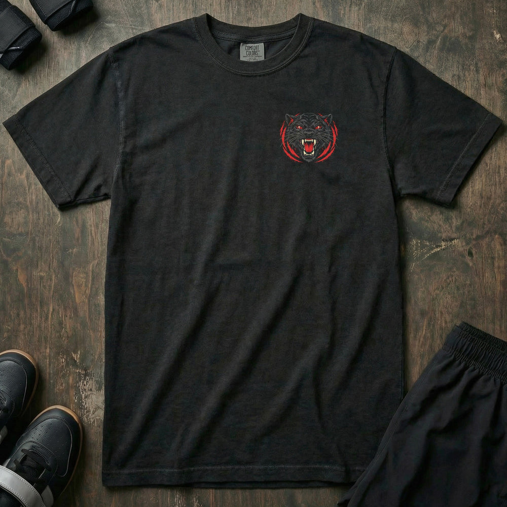Squat Bench Deads - Panther - Relaxed Fit Tee - left chest print