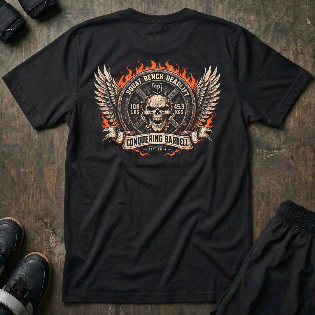 Squat Bench Deadlift - Winged Plate - Tee - back print