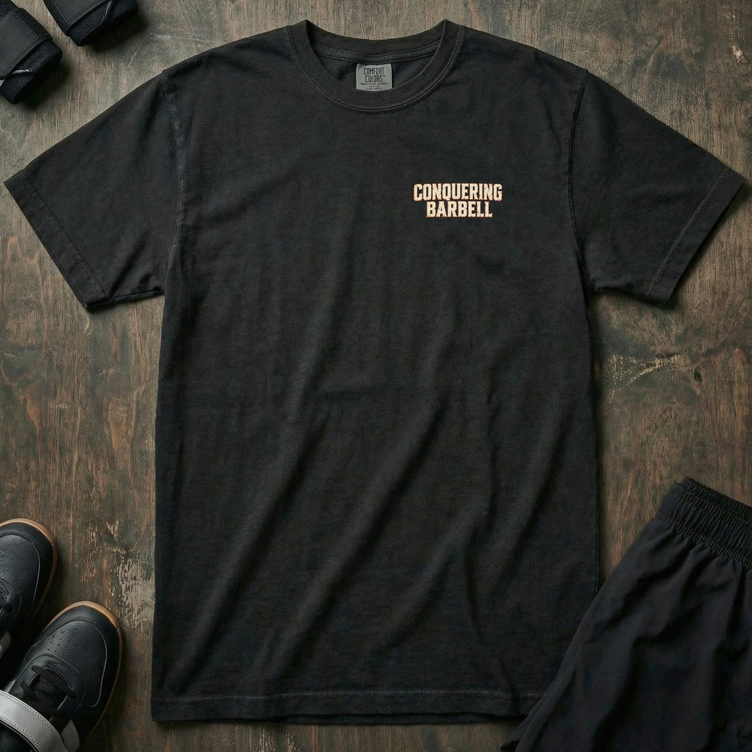 Squat Bench Deadlift - Winged Plate - Relaxed Fit Tee - left chest print