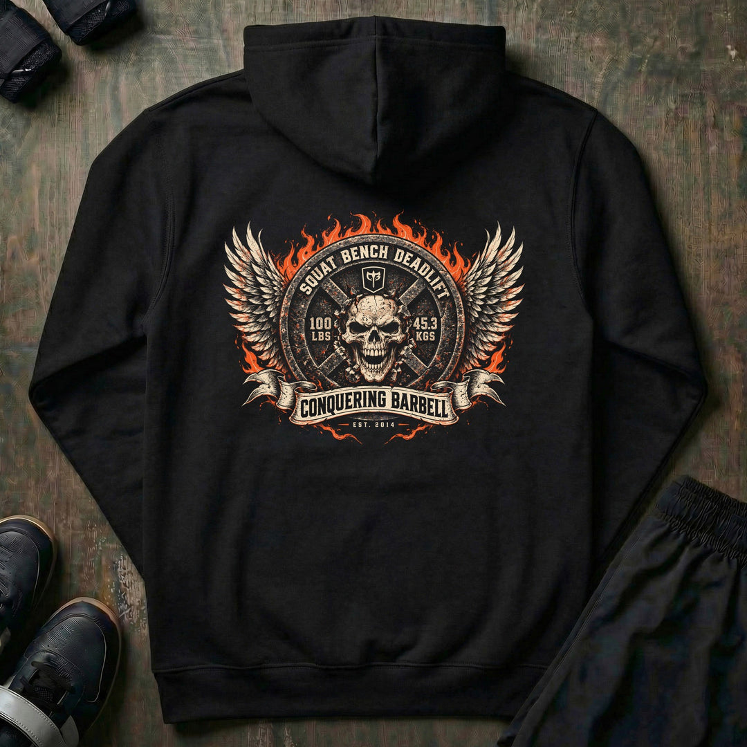 Squat Bench Deadlift - Winged Plate - Pullover Hoodie - back print