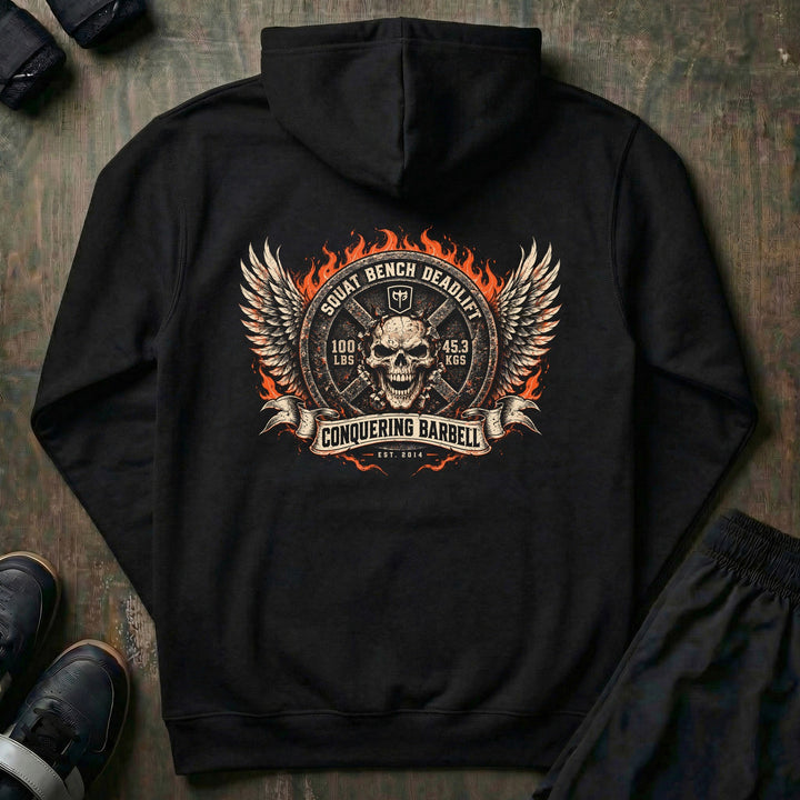 Squat Bench Deadlift - Winged Plate - Pullover Hoodie - back print