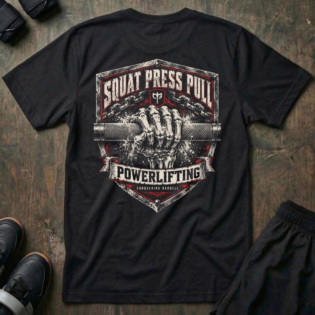 Squat Press Pull - Grip Shield - Tee - back print