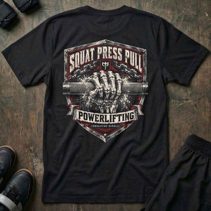 Squat Press Pull - Grip Shield - Tee - back print