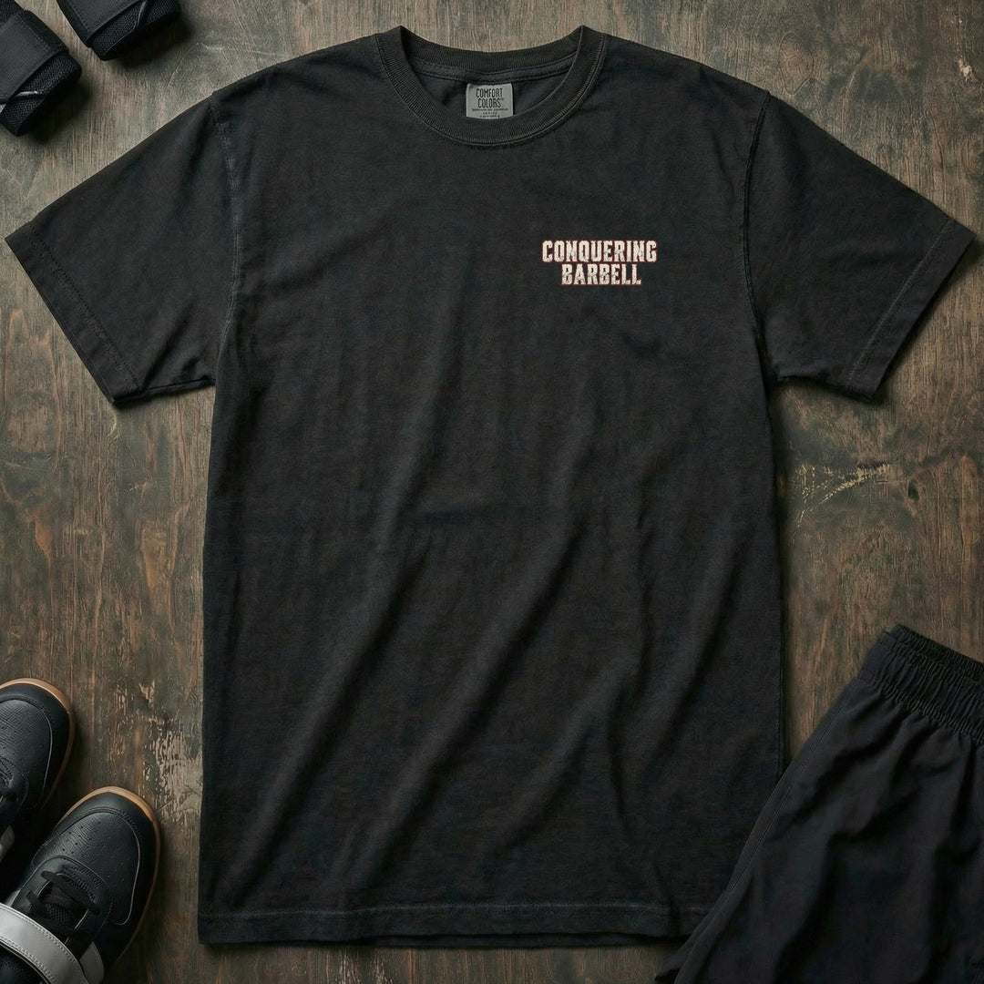Squat Press Pull - Grip Shield - Relaxed Fit Tee - left chest print
