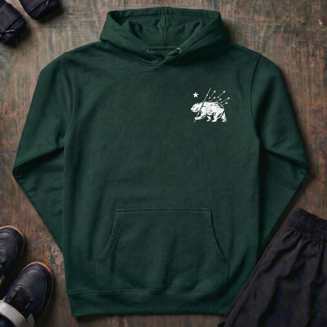 Bear Strong pullover hoodie in Alpine Green, front