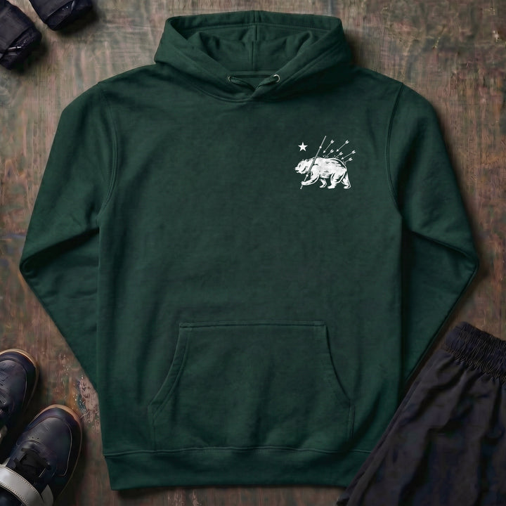 Bear Strong pullover hoodie in Alpine Green, front