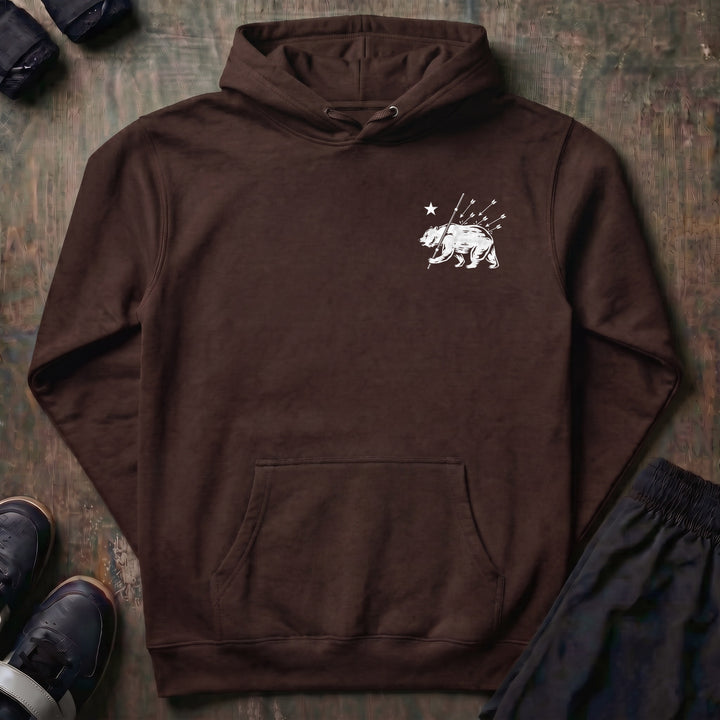 Bear Strong pullover hoodie in Brown, front