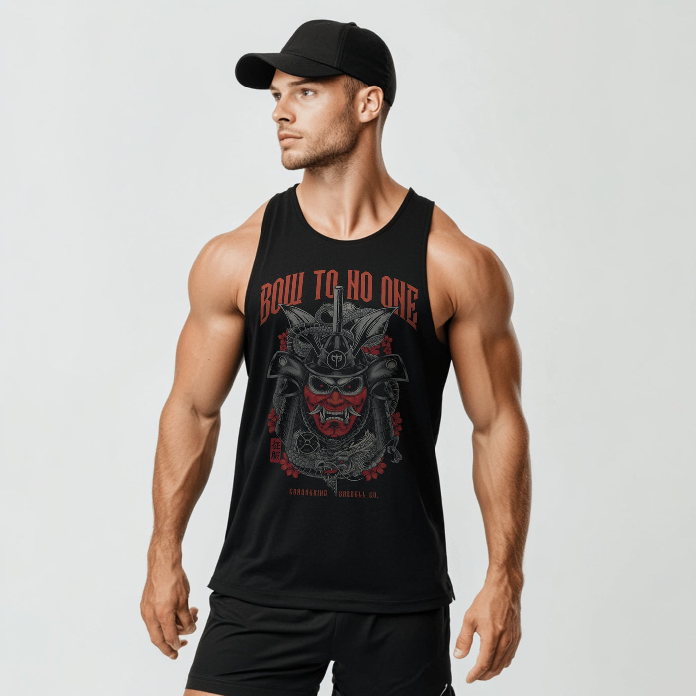 Bow to No One - on Black tank top