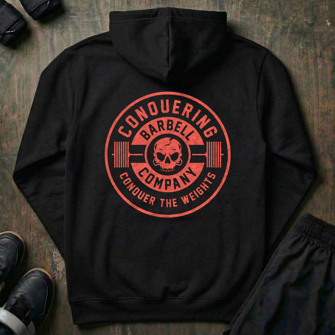 CB Iconic Badge pullover hoodie in Black, back print