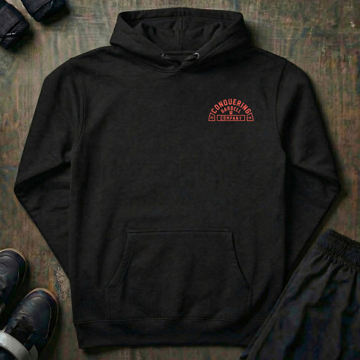 CB Iconic Badge pullover hoodie in Black, front