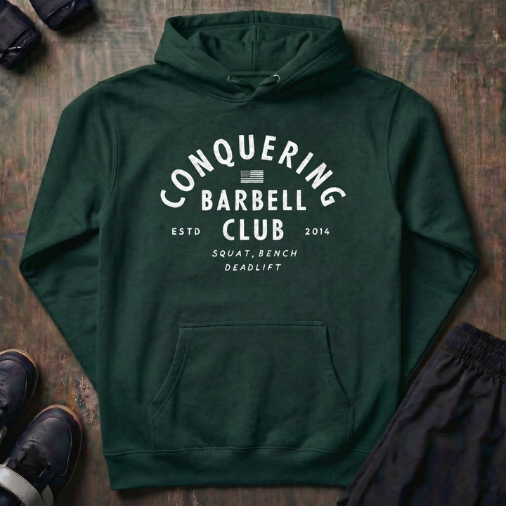 CB Lifting Club pullover hoodie in Alpine Green