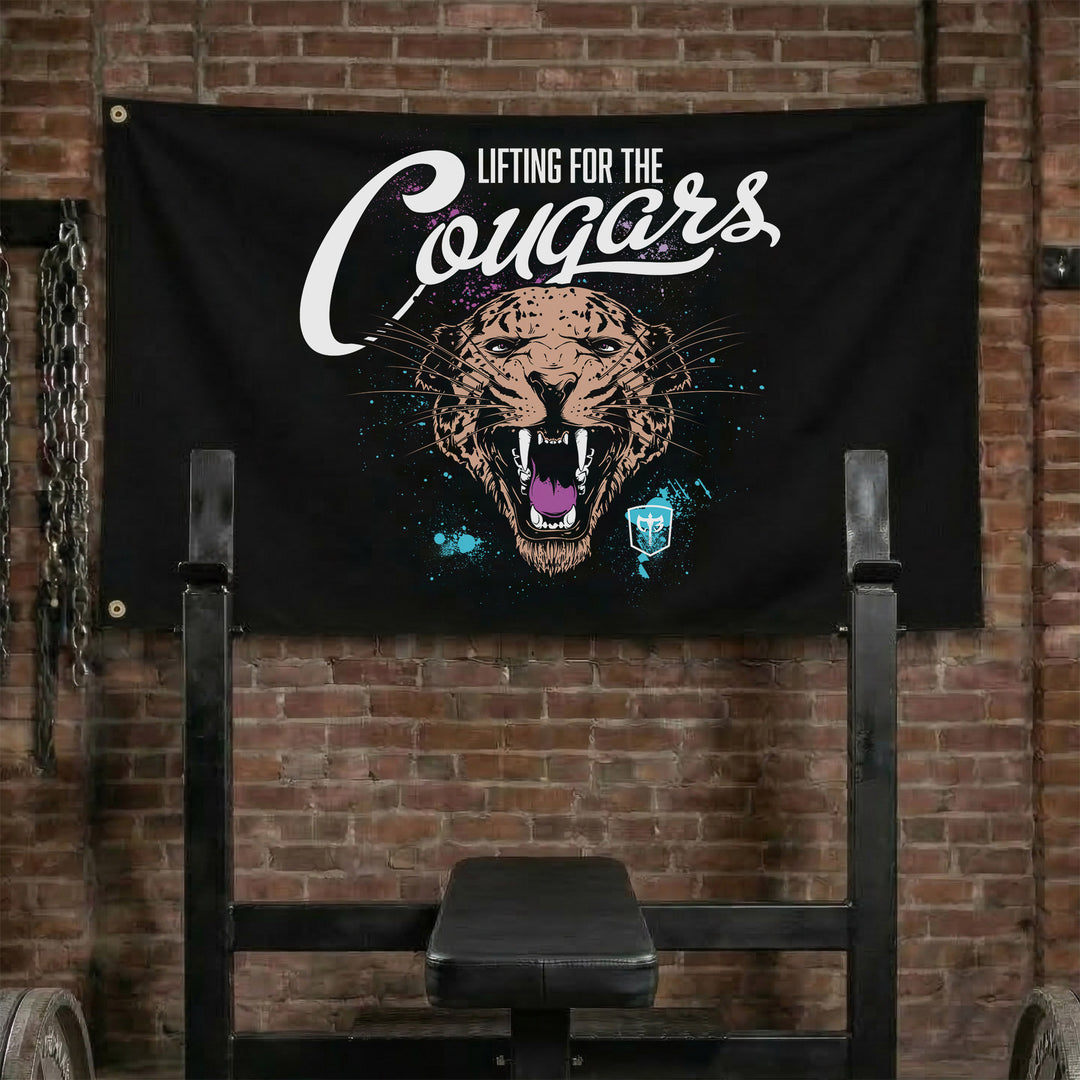 Lifting for the Cougars - Polyester Flag