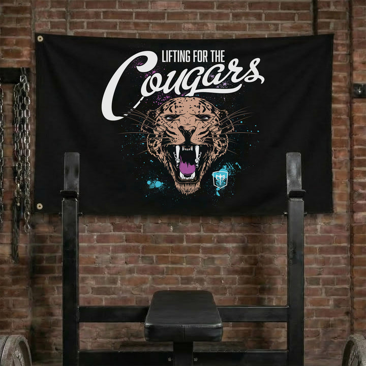 Lifting for the Cougars - Polyester Flag