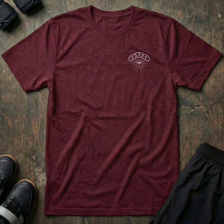 Scales - on Maroon Tee