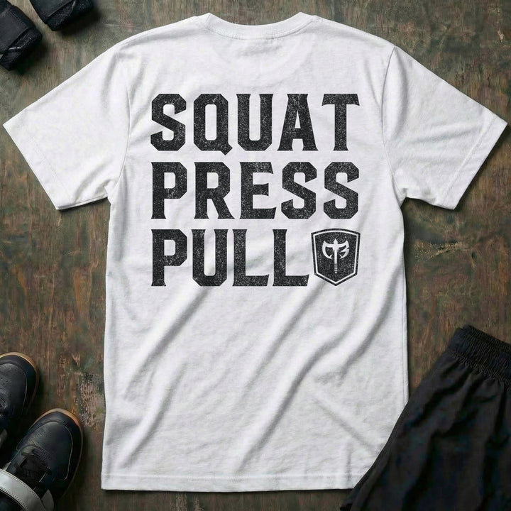 Squat Press Pull® tee in White