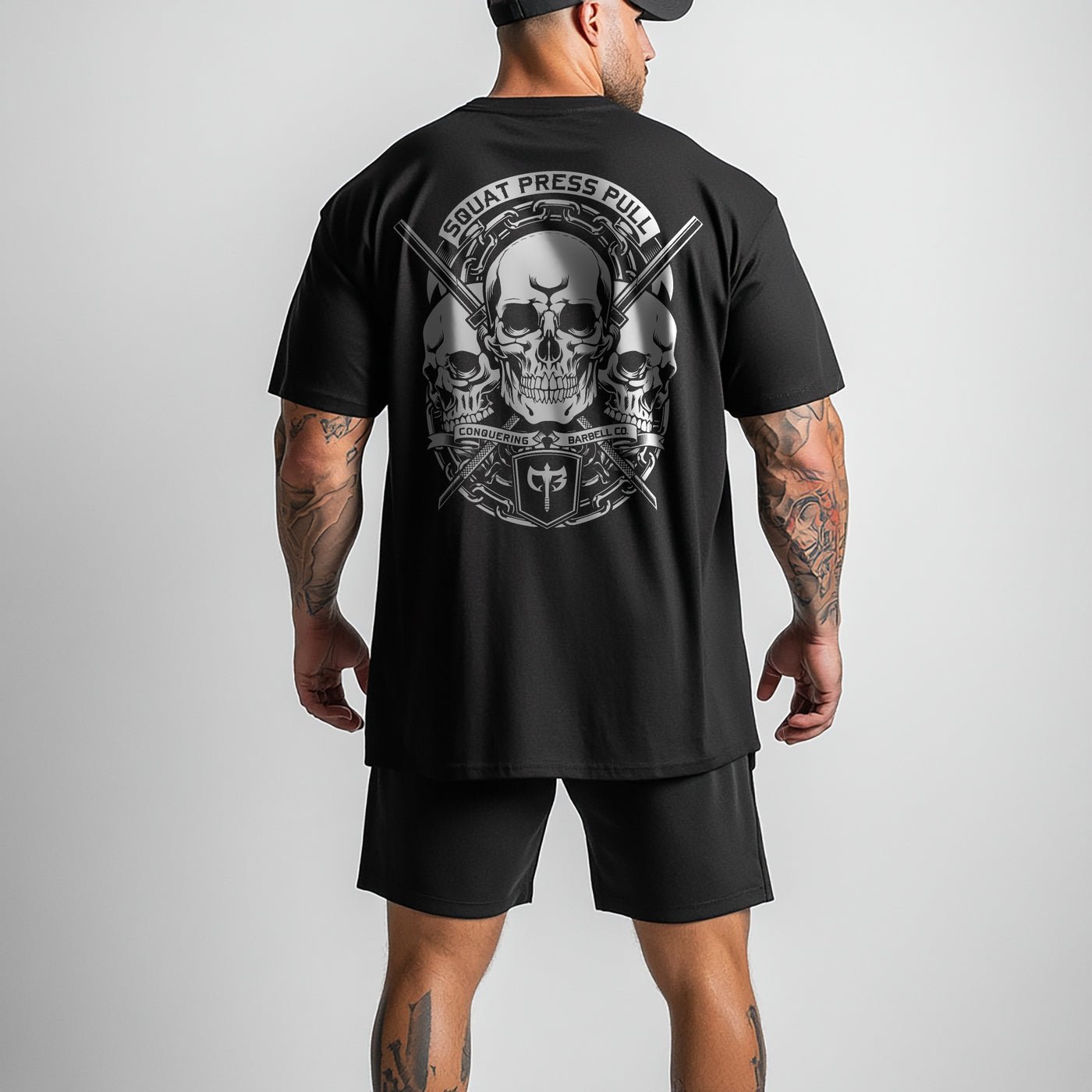 Squat Press Pull - Skulls - Oversized tee