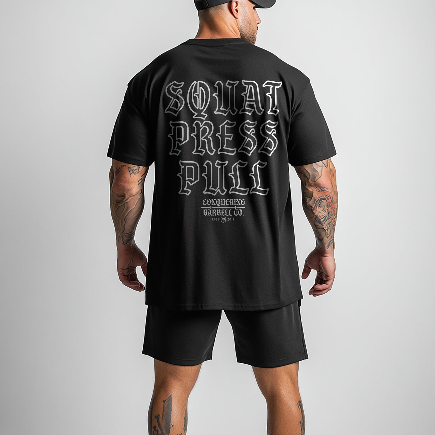 Squat Press Pull - OG Black - Oversized tee