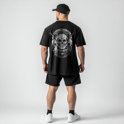 Squat Press Pull - Skulls - Oversized tee