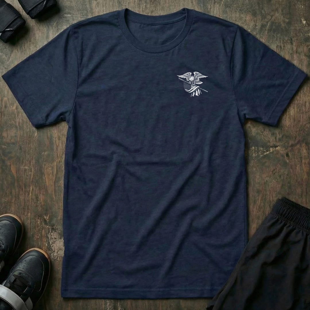 American Strong Eagle Pride tee: a powerful eagle with wings spread wide