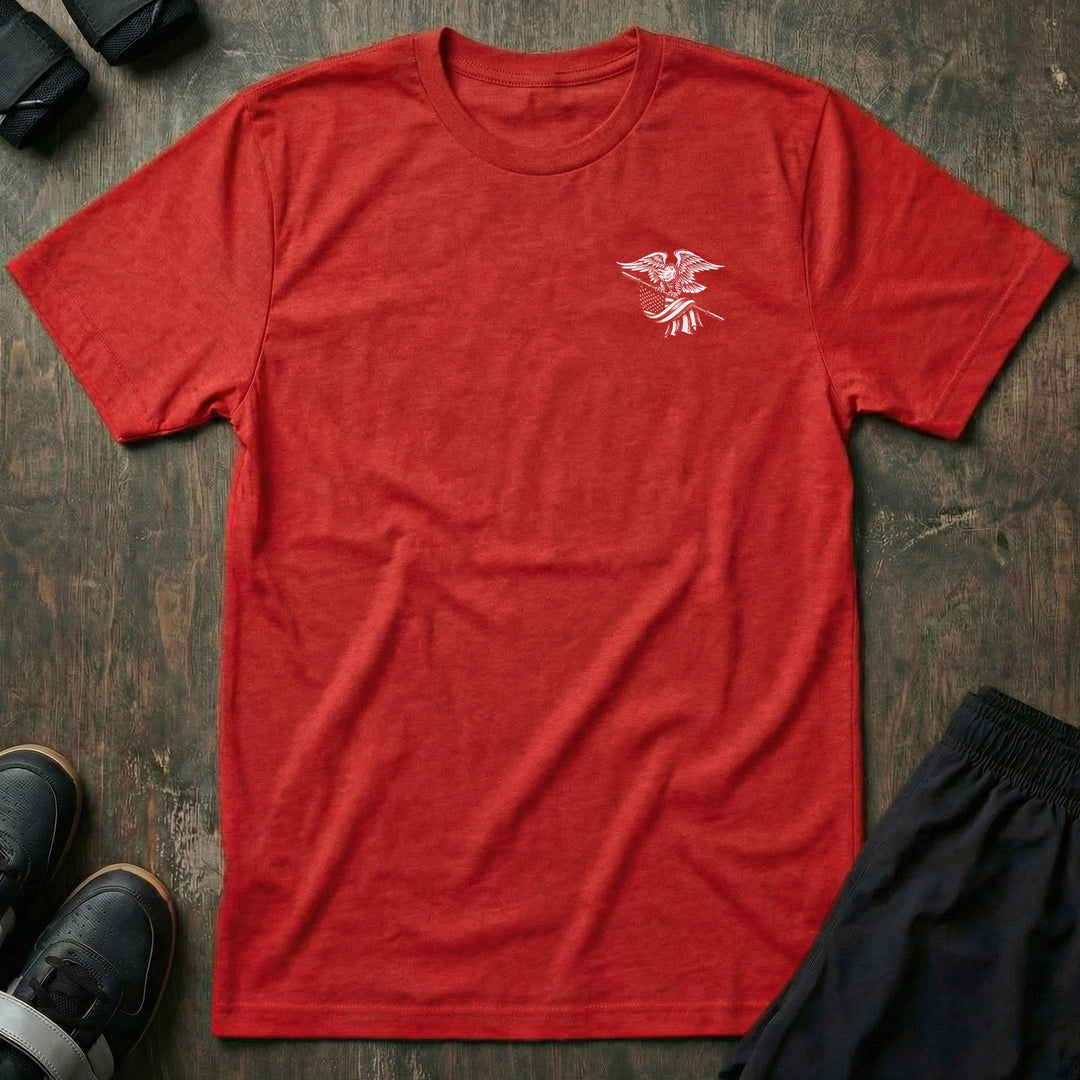American Strong Eagle Pride tee: a powerful eagle with wings spread wide