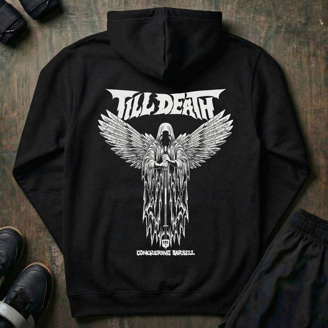 Angel of Barbell Death Pullover Hoodie - Conquering Barbell