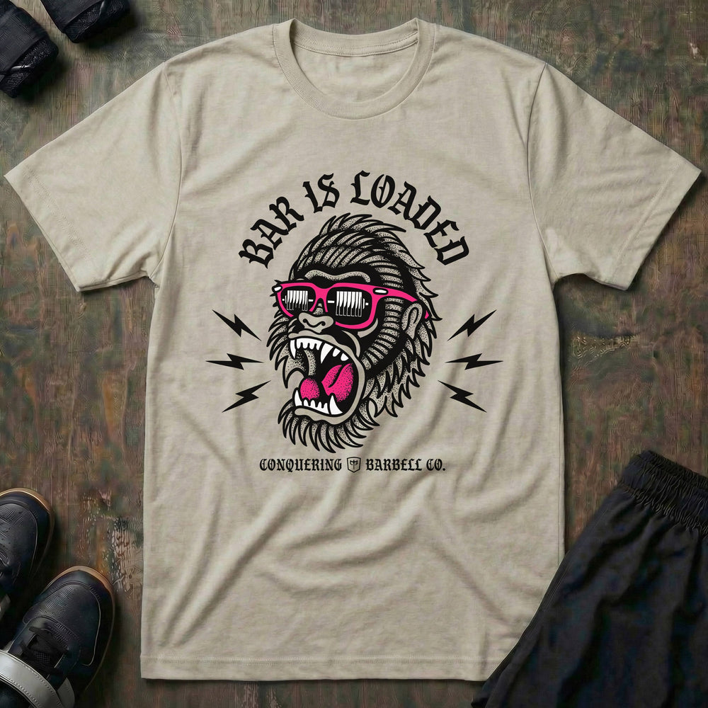Bar Is Loaded - Gorilla Tee - Conquering Barbell