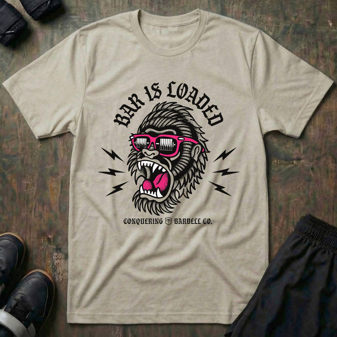 Bar Is Loaded - Gorilla Tee - Conquering Barbell