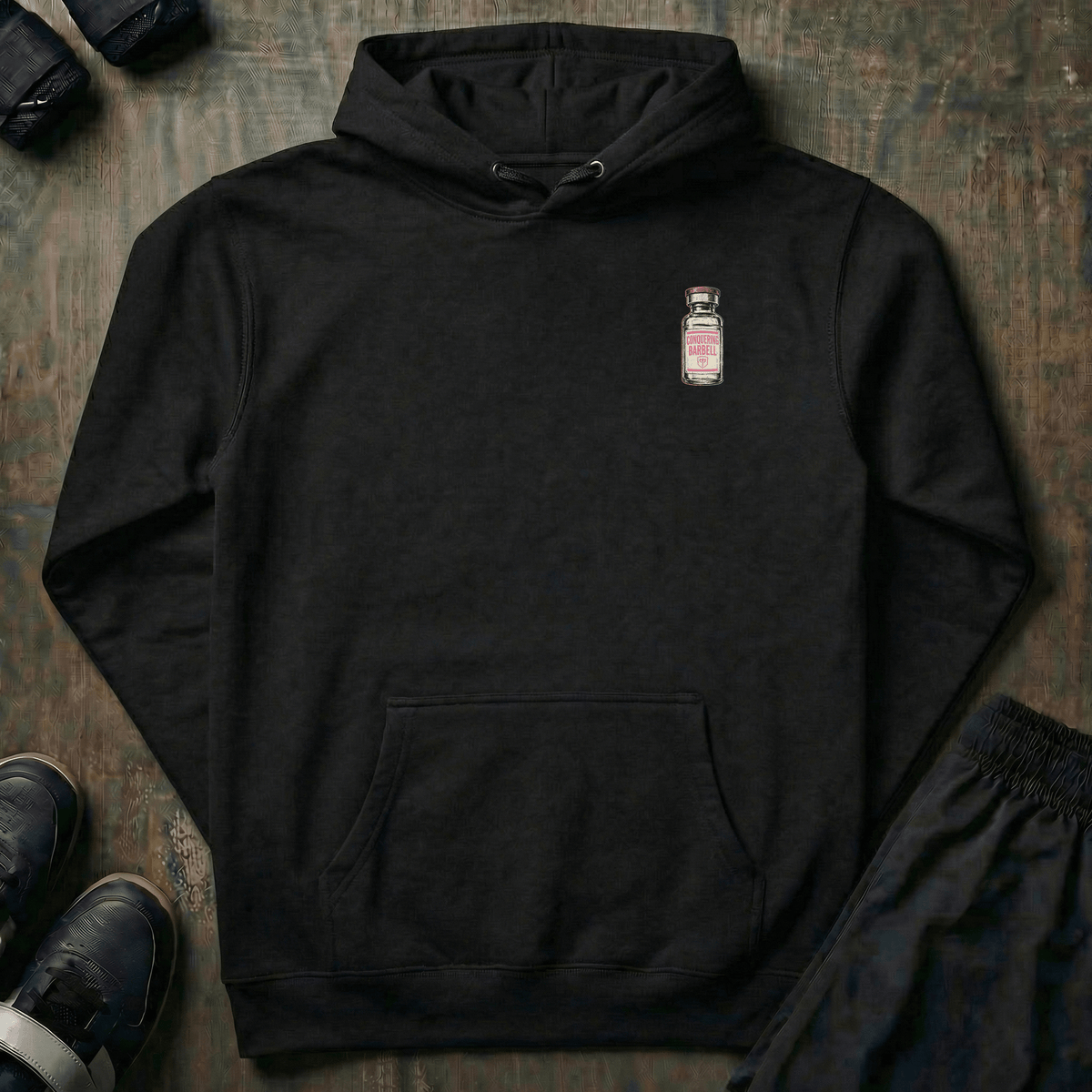 Basic Stack pullover hoodie in Black