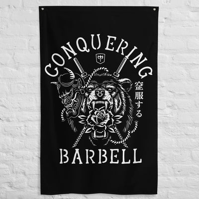 Bear Oni - 3' x 5' Polyester Flag - Conquering Barbell