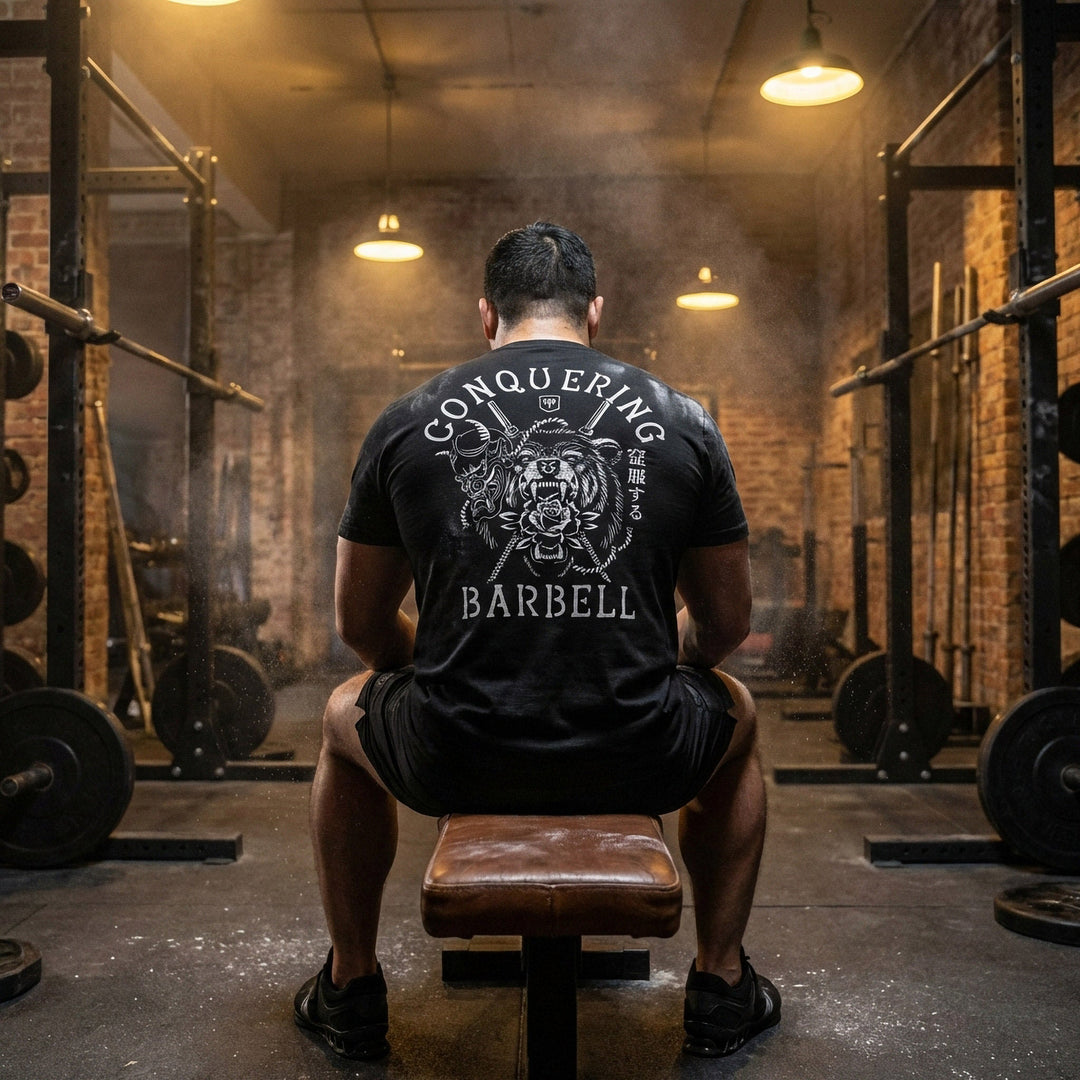 Bear Oni - Black Tee - Conquering Barbell