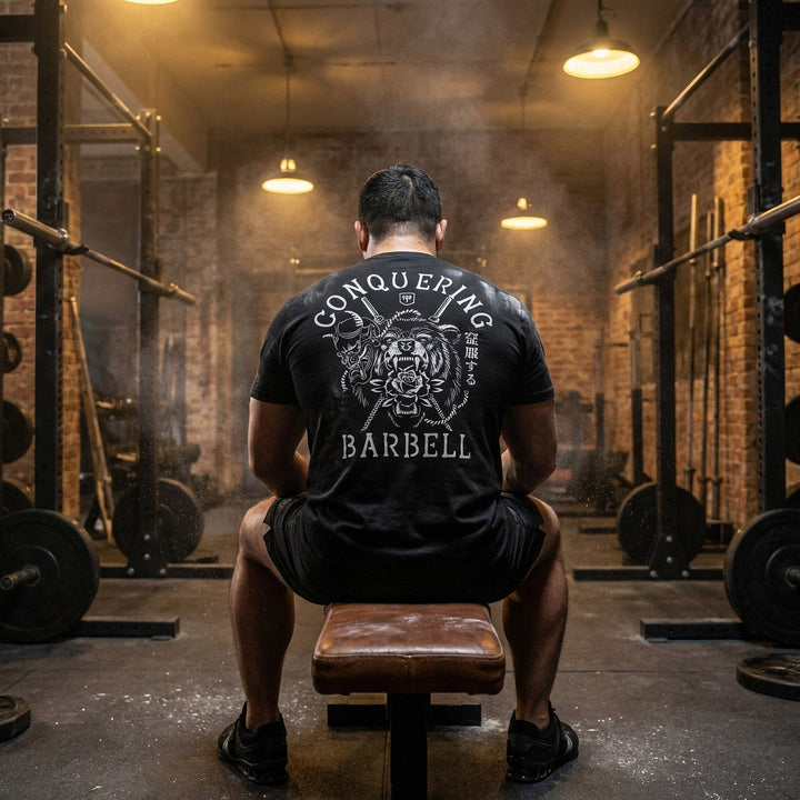 Bear Oni - Black Tee - Conquering Barbell