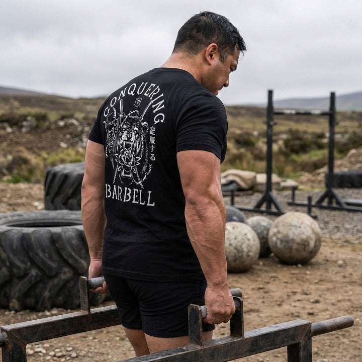 Bear Oni - Black Tee - Conquering Barbell