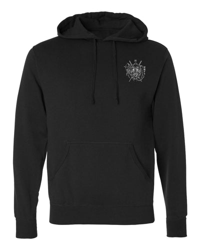 Bear Oni - on Black Pullover Hoodie - Conquering Barbell