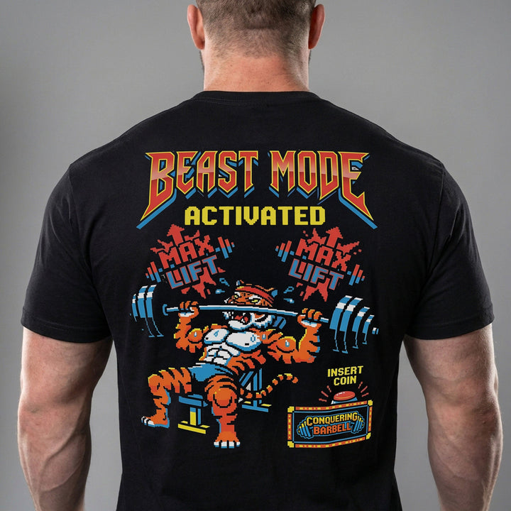 Beast Mode Activated - Black Tee - Conquering Barbell