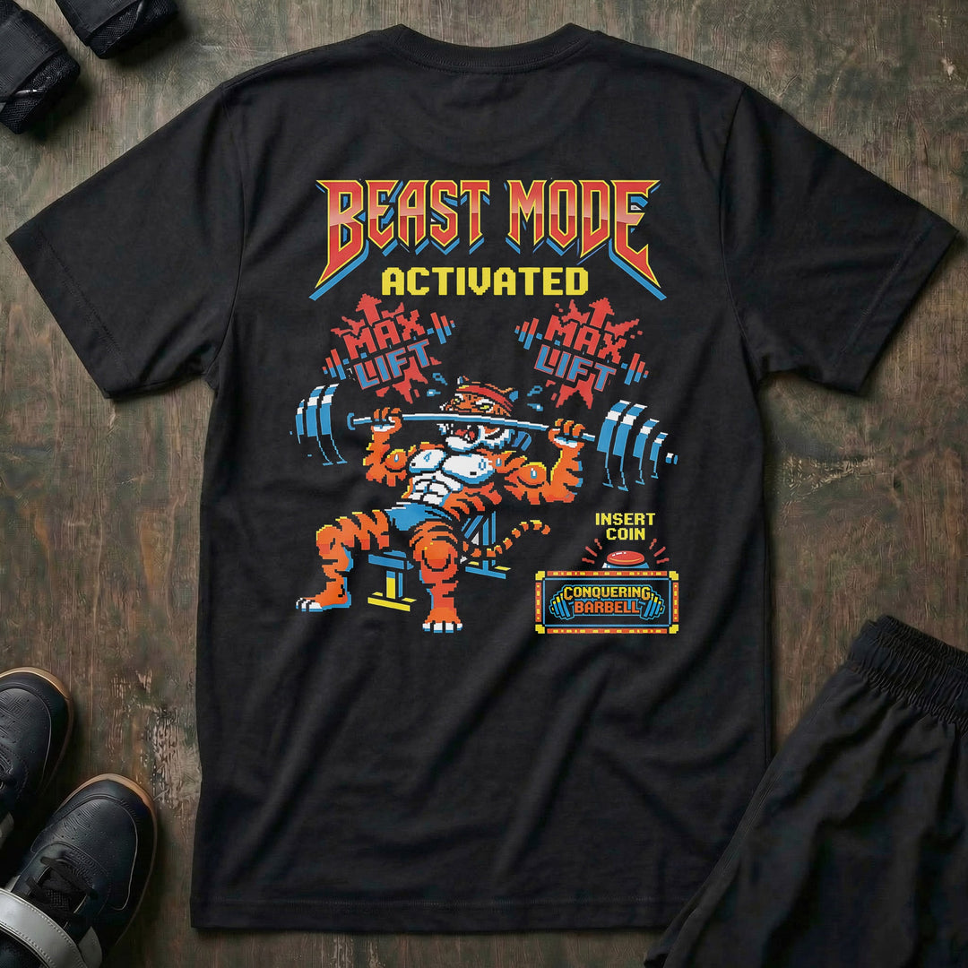 Beast Mode Activated - Black Tee - Conquering Barbell