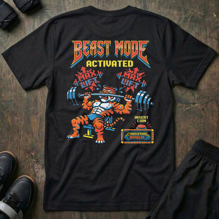 Beast Mode Activated - Black Tee - Conquering Barbell