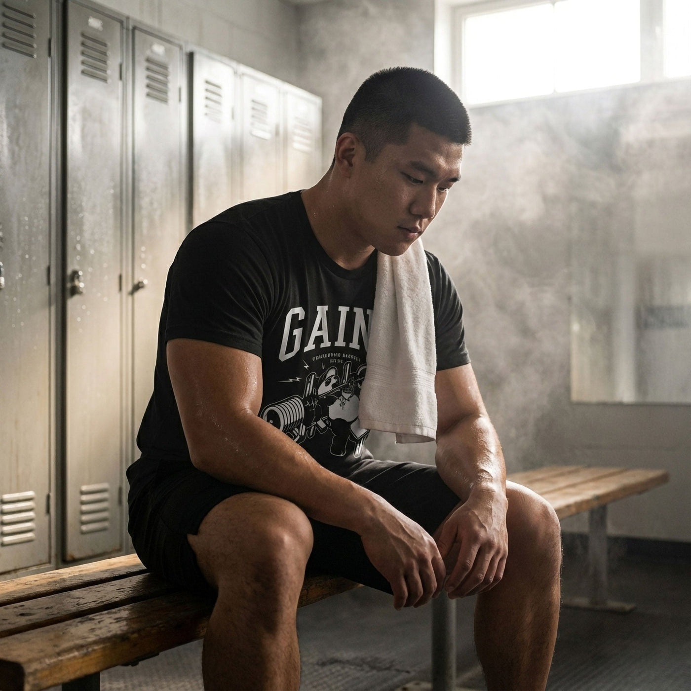 Bench Press Panda Tee - Conquering Barbell