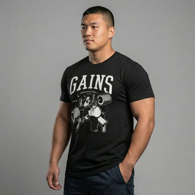 Bench Press Panda Tee - Conquering Barbell