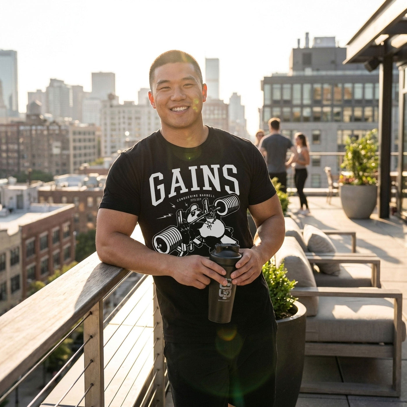 Bench Press Panda Tee - Conquering Barbell