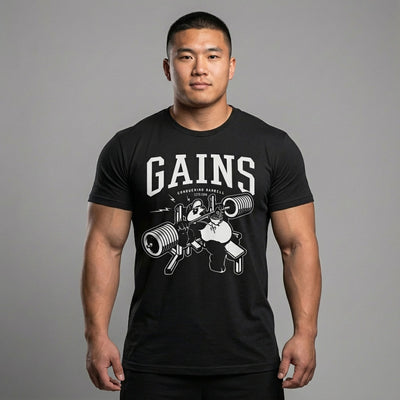 Bench Press Panda Tee - Conquering Barbell