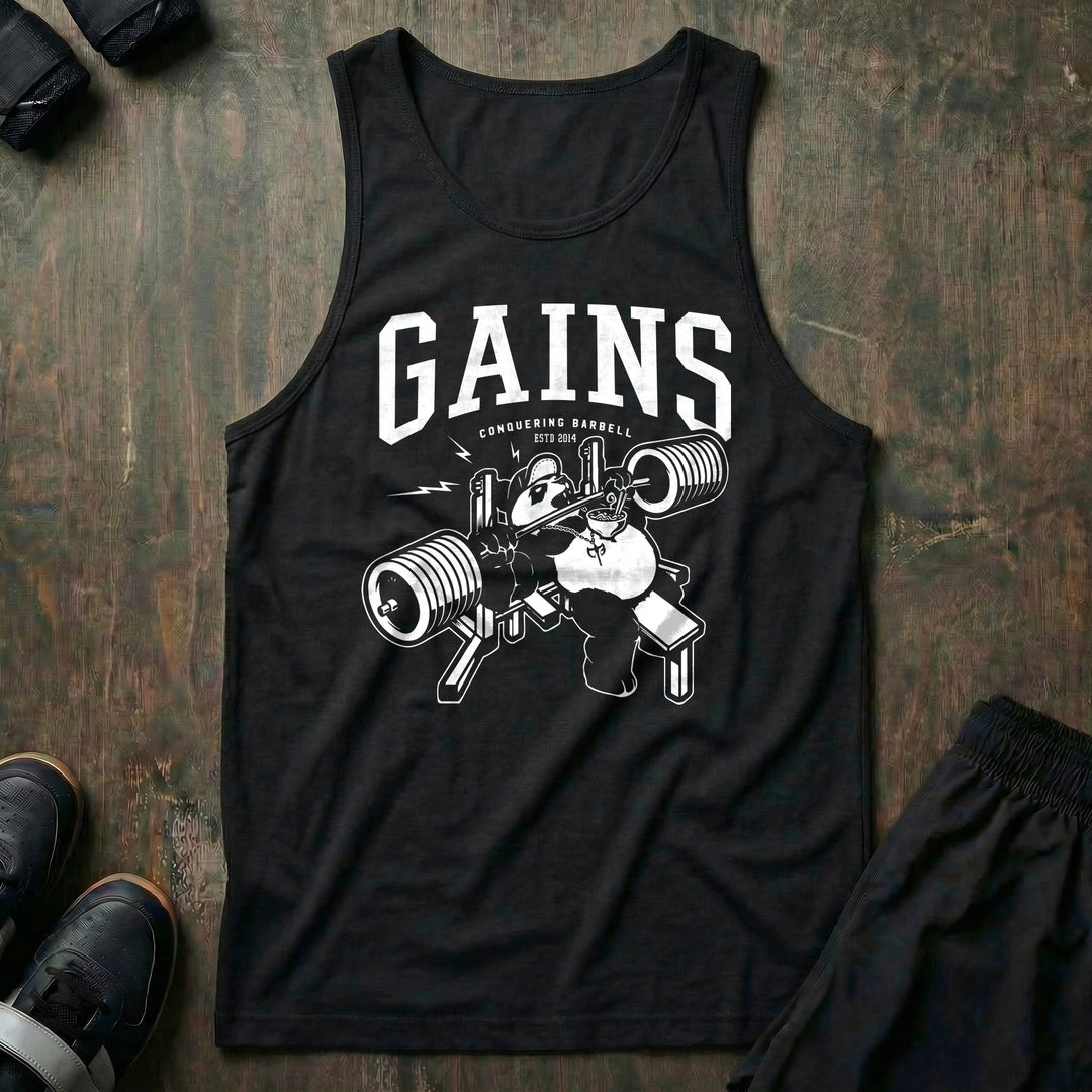 Bench Press Panda - Tank Top - Black front
