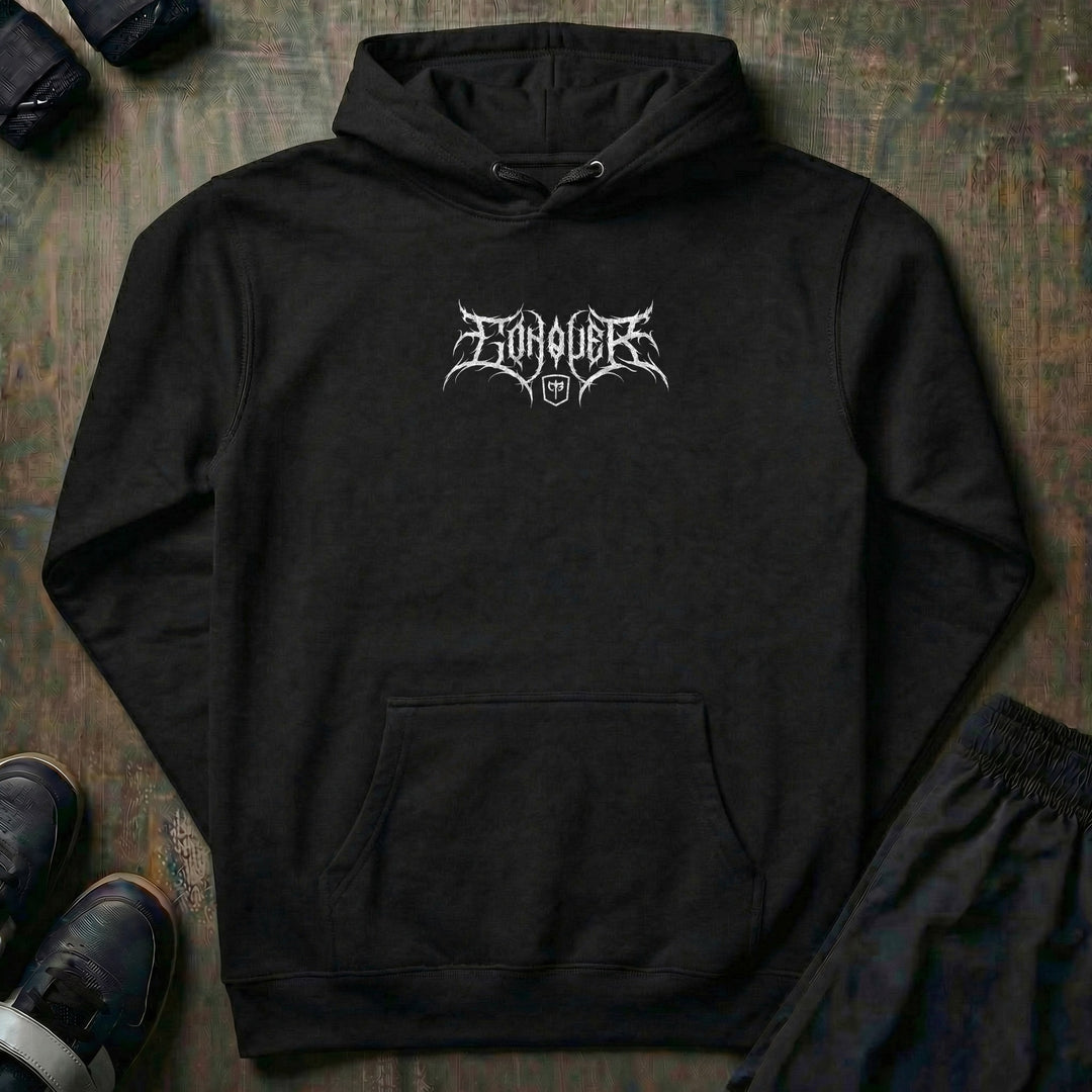 Berserker pullover hoodie in Black, front