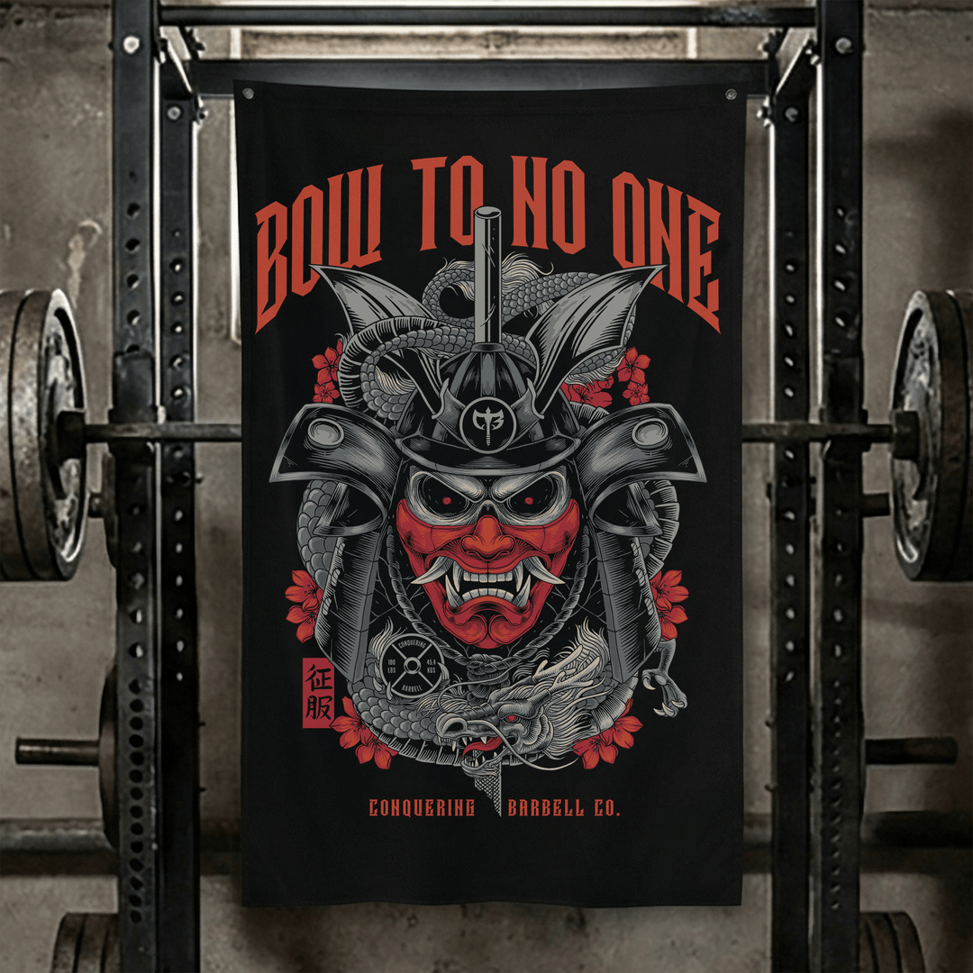 Bow to No One - 3' x 5' Polyester Flag - Conquering Barbell